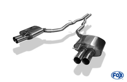 Sporschalldämpfer mit links/rechts je 2 Endrohren 80mm (Typ 10), inkl. (EG-) GENEHMIGUNG!