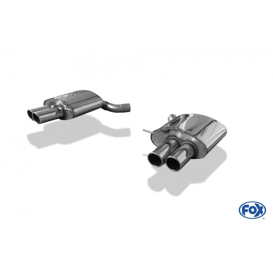 Sportschalldämpfer mit links/rechts je 2 Endrohren 90mm (Typ 16), inkl. (EG-) GENEHMIGUNG!