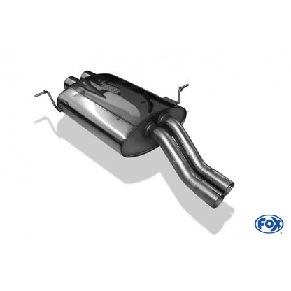 Sportschalldämpfer mit 2 Endrohren 80mm (Typ 13), inkl. (EG-) GENEHMIGUNG!