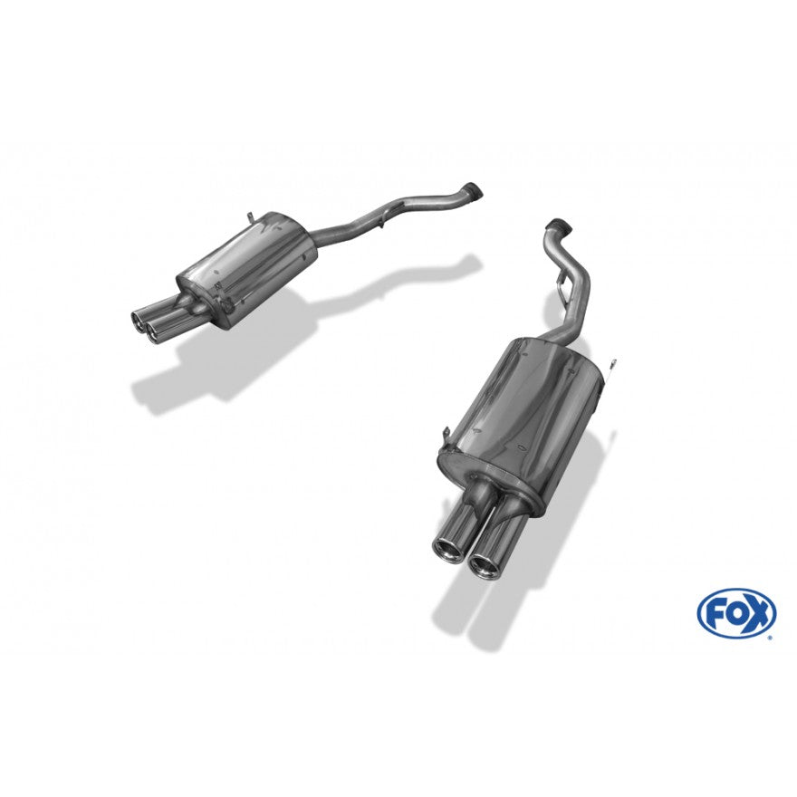 Sportschalldämpfer mit links/rechts je 2 Endrohren 76mm (Typ 13), inkl. (EG-) GENEHMIGUNG!