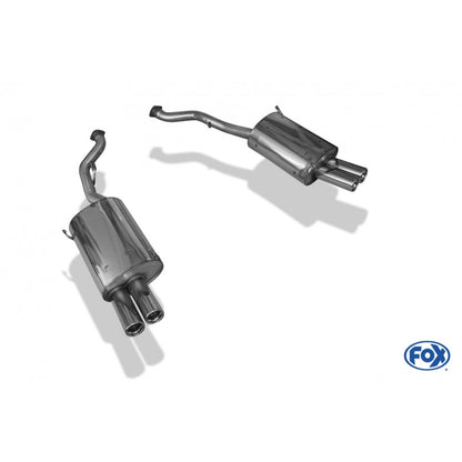 Sportschalldämpfer mit links/rechts je 2 Endrohren 76mm (Typ 13), inkl. (EG-) GENEHMIGUNG!