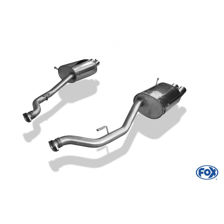 Sportschalldämpfer mit links/rechts je 2 Endrohren 76mm (Typ 13), inkl. (EG-) GENEHMIGUNG!