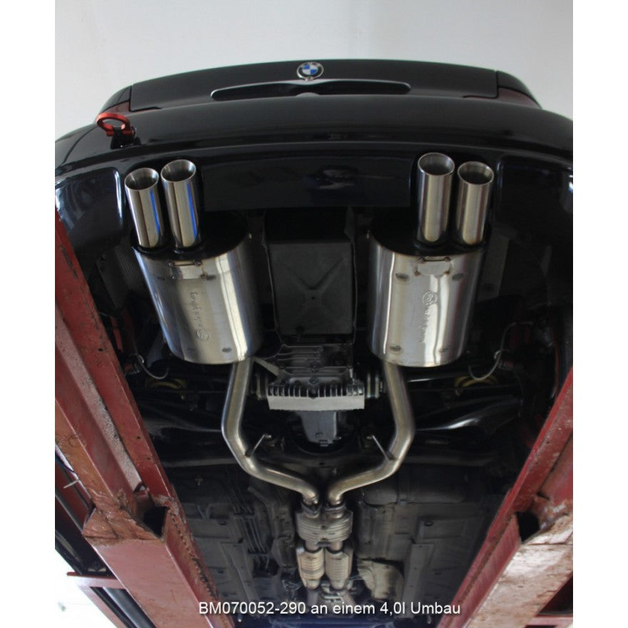 Sportschalldämpfer mit links/rechts je 2 Endrohren 80mm (Typ 25), inkl. (EG-) GENEHMIGUNG!