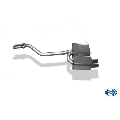 Sportschalldämpfer mit 2 Endrohren 80mm (Typ 10), inkl. TÜV-Teilegutachten!