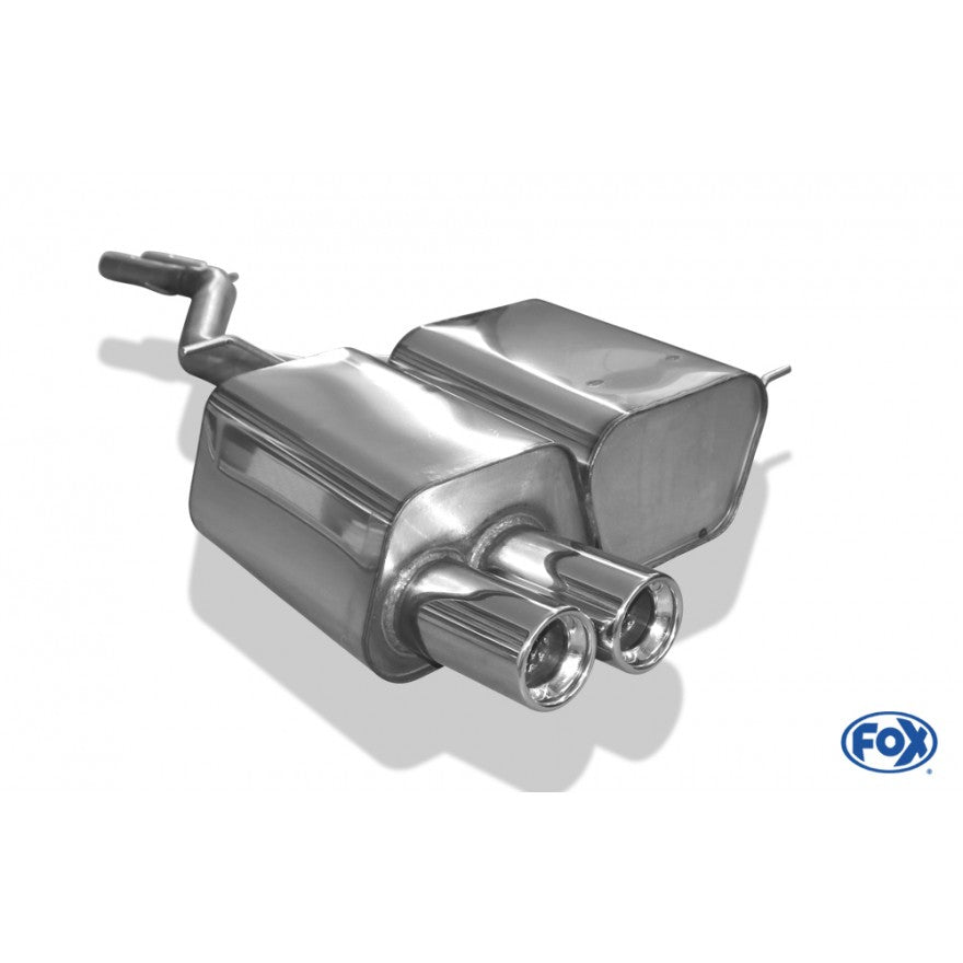 Sportschalldämpfer mit 2 Endrohren 80mm (Typ 13), inkl. TÜV-Teilegutachten!