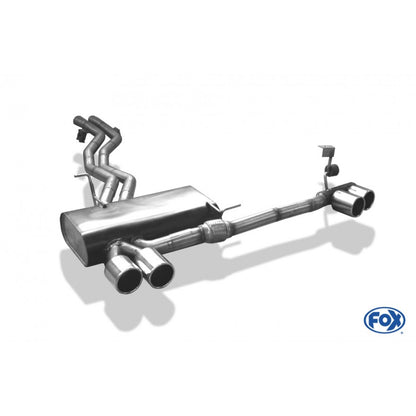 Sportschalldämpfer mit links/rechts je 2 Endrohren 80mm (Typ 12), inkl. (EG-) GENEHMIGUNG!