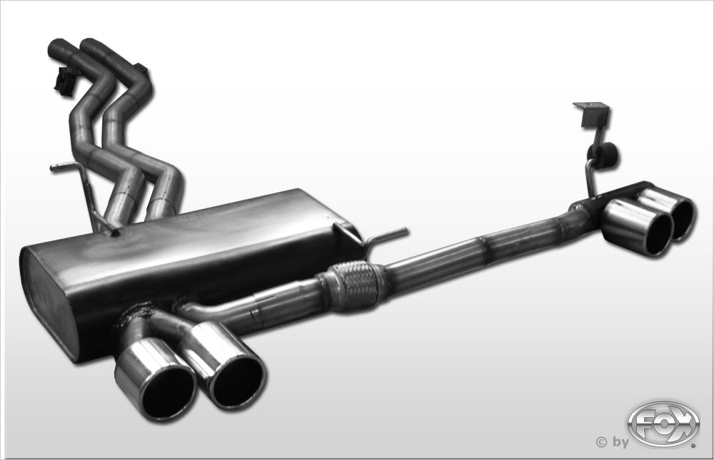 Sportschalldämpfer mit links/rechts je 2 Endrohren 90mm (Typ 12), inkl. (EG-) GENEHMIGUNG!