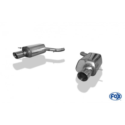 Sportschalldämpfer mit links/rechts je 1 Endrohr 100mm (Typ 25), inkl. (EG-) GENEHMIGUNG!