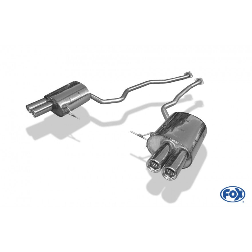 Sportschalldämpfer mit links/rechts je 2 Endrohre 76mm (Typ 13), inkl. (EG-) GENEHMIGUNG!