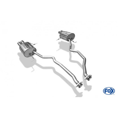 Sportschalldämpfer mit links/rechts je 2 Endrohre 76mm (Typ 13), inkl. (EG-) GENEHMIGUNG!