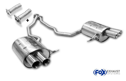 Sportschalldämpfer mit links/rechts je 2 Endrohren 80mm (Typ 25), inkl. (EG-) GENEHMIGUNG!