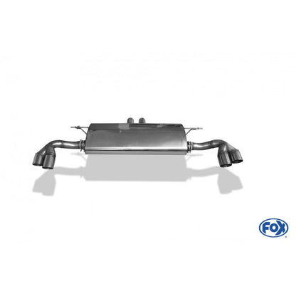 Sportschalldämpfer mit links/rechts je 2 Endrohren 80mm (Typ 14), inkl. (EG-) GENEHMIGUNG!