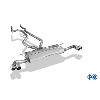 Sportschalldämpfer mit links/rechts je 2 Endrohren 80mm (Typ 16), inkl. (EG-) GENEHMIGUNG!