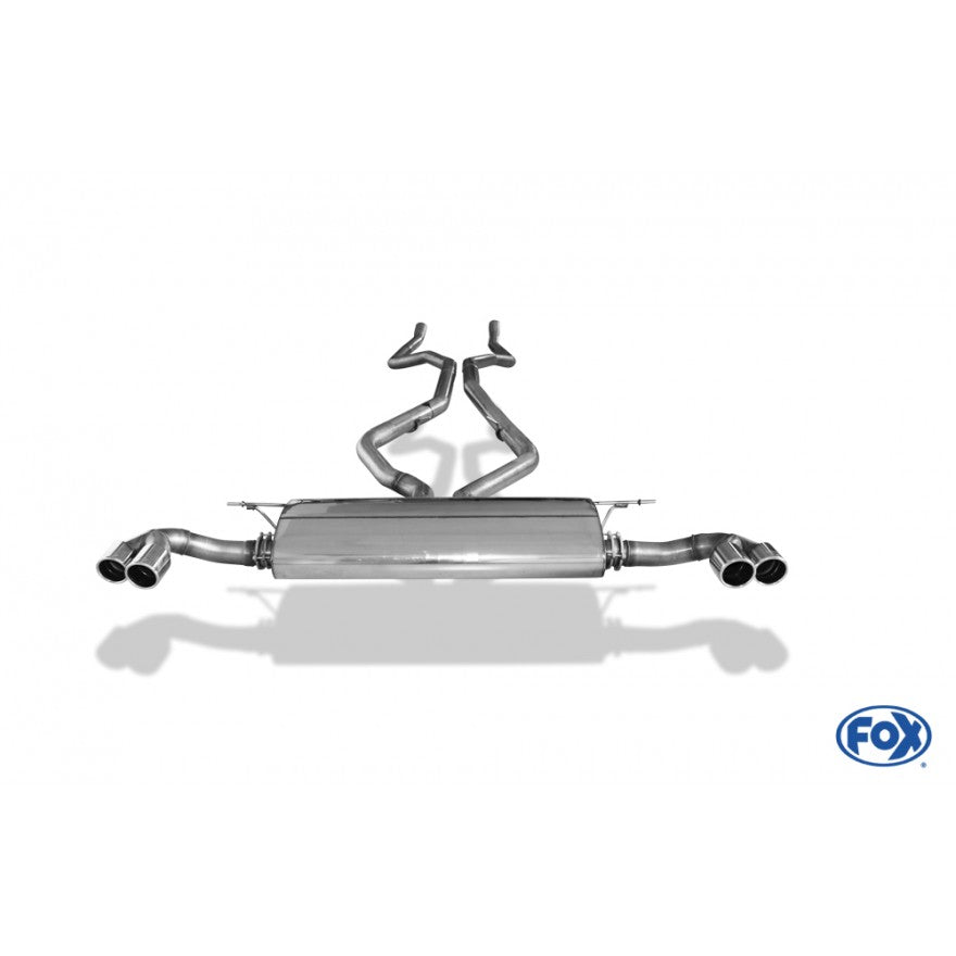 Sportschalldämpfer mit links/rechts je 2 Endrohren 80mm (Typ 16), inkl. (EG-) GENEHMIGUNG!