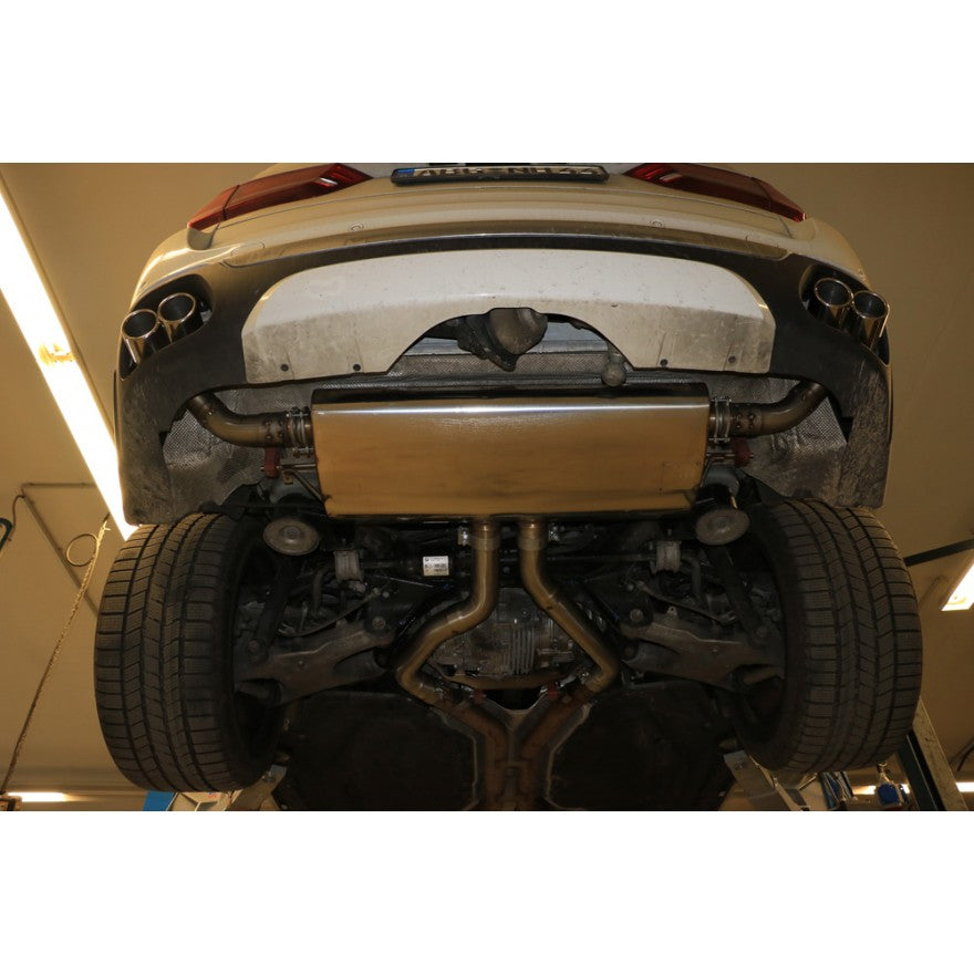 Sportschalldämpfer mit links/rechts je 2 Endrohren 80mm (Typ 16), inkl. (EG-) GENEHMIGUNG!