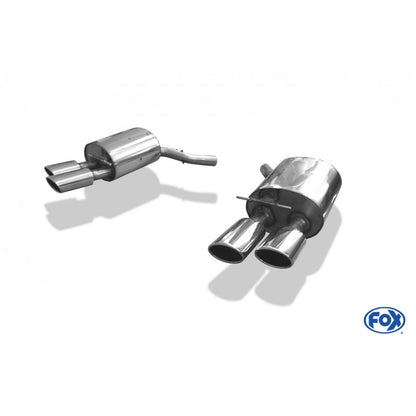 Sportschalldämpfer mit links/rechts je 2 Endrohren 115x85mm (Typ 32), KEINE (EG-) GENEHMIGUNG!