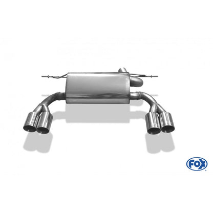Sportschalldämpfer mit links/rechts je 2 Endrohren 80mm (Typ 16), inkl. (EG-) GENEHMIGUNG!