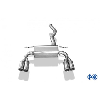 Sportschalldämpfer mit links/rechts je 2 Endrohren 80mm (Typ 12), inkl. (EG-) GENEHMIGUNG!