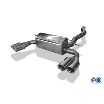 Sportschalldämpfer mit links/rechts je 2 Endrohren 80mm (Typ 25), inkl. (EG-) GENEHMIGUNG!