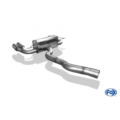 Sportschalldämpfer mit links/rechts je 2 Endrohren 80mm (Typ 25), inkl. (EG-) GENEHMIGUNG!