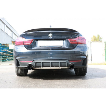 Sportschalldämpfer mit links/rechts je 1 Endrohr 100mm (Typ 25) schwarz emalliert, inkl. (EG-) GENEHMIGUNG!