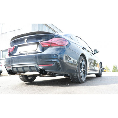 Sportschalldämpfer mit links/rechts je 1 Endrohr 100mm (Typ 25) schwarz emalliert, inkl. (EG-) GENEHMIGUNG!