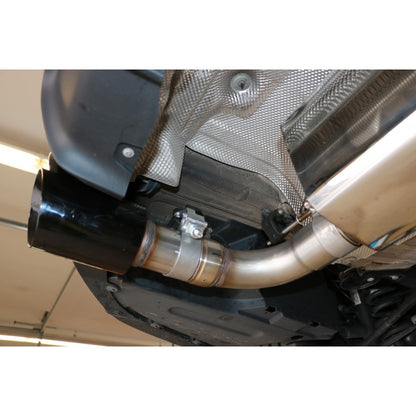 Sportschalldämpfer mit links/rechts je 1 Endrohr 100mm (Typ 25) schwarz emalliert, inkl. (EG-) GENEHMIGUNG!