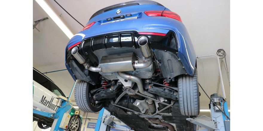 Sportschalldämpfer mit links/rechts je 1 Endrohr 100mm (Typ 25), inkl. (EG-) GENEHMIGUNG!