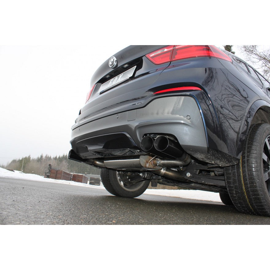 Sportschalldämpfer mit links/rechts je 2 Endrohren 90mm (Typ 25) schwarz, inkl. (EG-) GENEHMIGUNG!