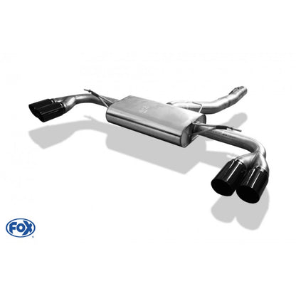 Sportschalldämpfer mit links/rechts je 2 Endrohren 90mm (Typ 25) schwarz , inkl. (EG-) GENEHMIGUNG!