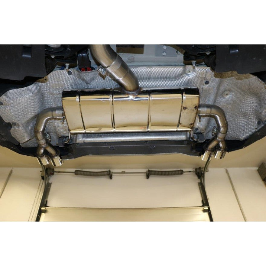 Sportschalldämpfer mit links/rechts je 2 Endrohren 80mm (Typ 25), inkl. (EG-) GENEHMIGUNG!