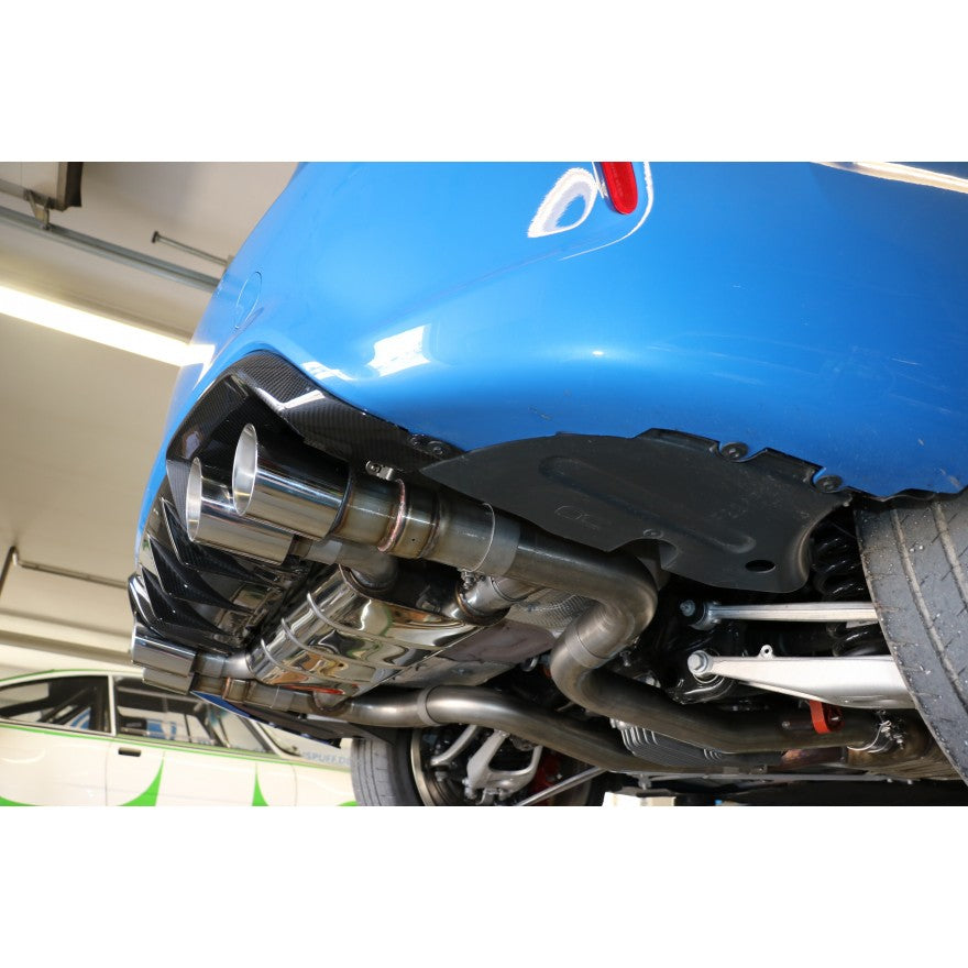 Sportschalldämpfer mit 2 Abgasklappen und mit links/rechts je 2 Endrohren 90mm (Typ 25), inkl. (EG-) GENEHMIGUNG!