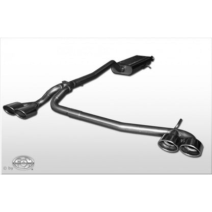 Sportschalldämpfert mit links/rechts je 2 Endrohren 106x71mm (Typ 32), inkl. TÜV-Teilegutachten!