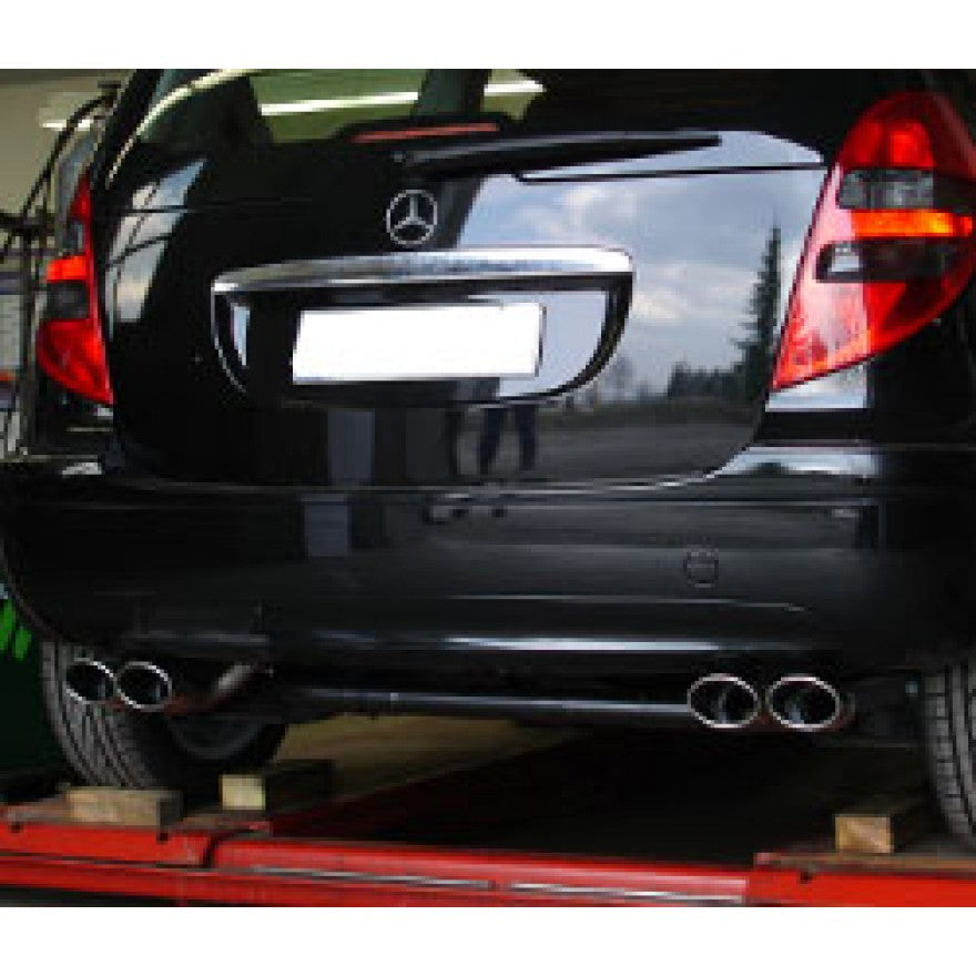 Sportschalldämpfert mit links/rechts je 2 Endrohren 106x71mm (Typ 32), inkl. TÜV-Teilegutachten!