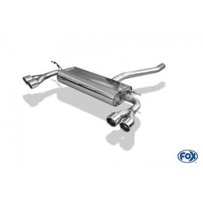 Sportschalldämpfer mit links/rechts je 2 Endrohren 76mm (Typ 16), inkl. (EG-) GENEHMIGUNG!