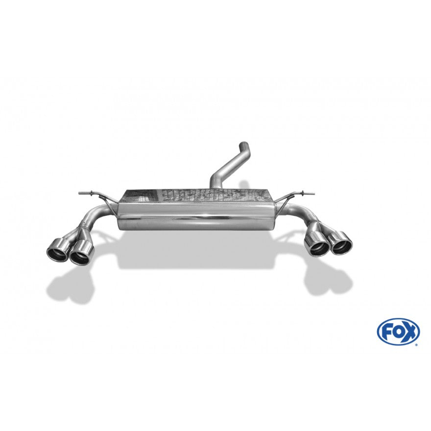 Sportschalldämpfer mit links/rechts je 2 Endrohren 76mm (Typ 16), inkl. (EG-) GENEHMIGUNG!