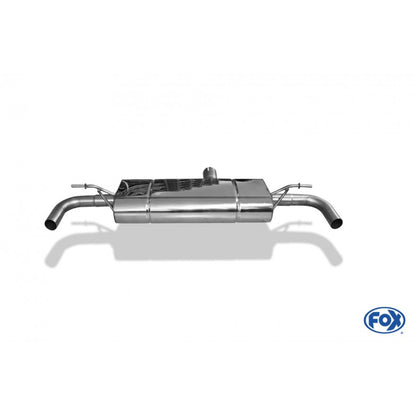 Sportschalldämpfer ohne Endrohre passend für die originalen Endrohrblenden, inkl. (EG-) GENEHMIGUNG!