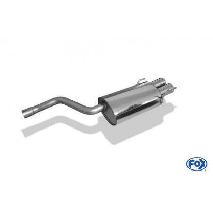 Sportschalldämpfer mit 2 Endrohren 80mm (Typ 13), inkl. TÜV-Teilegutachten!