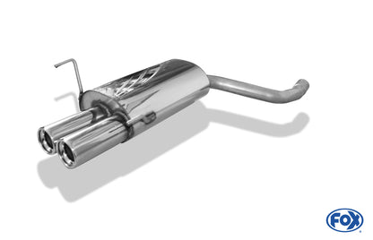 Sportschalldämpfer mit 2 Endrohren 80mm (Typ 13), inkl. TÜV-Teilegutachten!