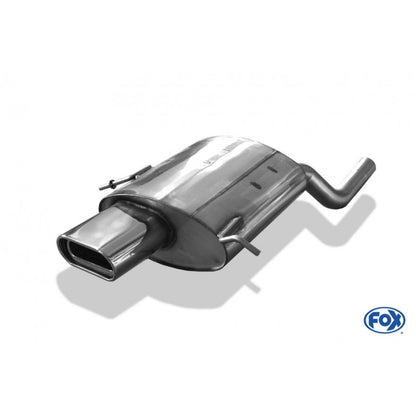 Sportschalldämpfer mit 1 Endrohren 160x80mm (Typ 53), inkl. (EG-) GENEHMIGUNG!