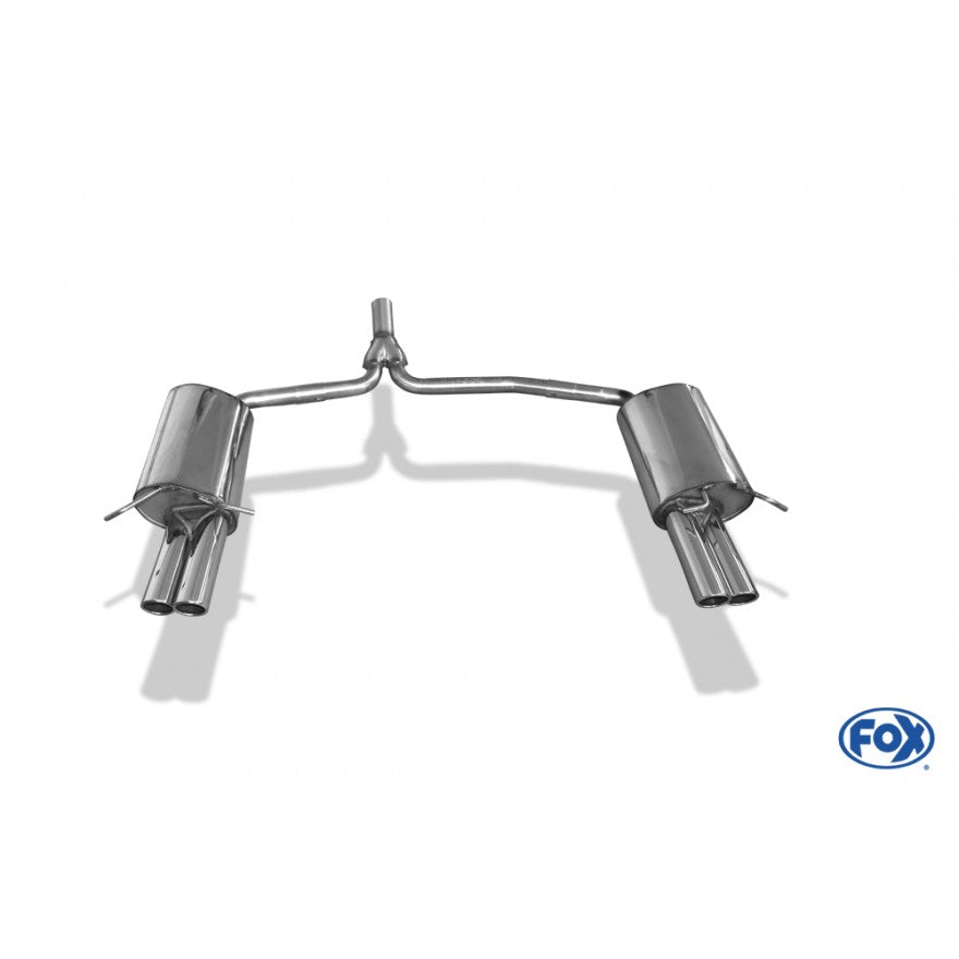 Sportschalldämpfer mit links/rechts je 2 Endrohren 70mm (Typ 16), inkl. (EG-) GENEHMIGUNG!