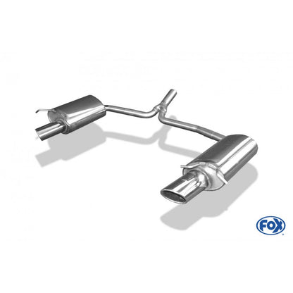 Sportschalldämpfer mit links/rechts je 1 Endrohr 115x85mm (Typ 38), inkl. (EG-) GENEHMIGUNG!