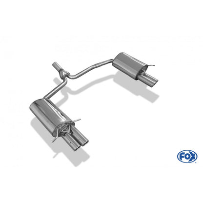 Sportschalldämpfer mit links/rechts je 2 Endrohren 70mm (Typ 16), inkl. (EG-) GENEHMIGUNG!