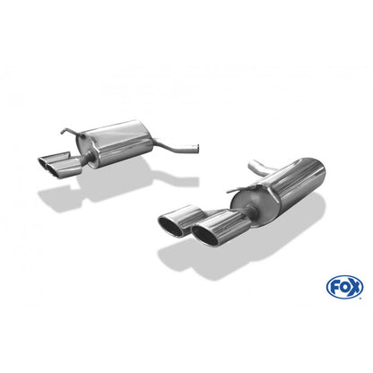 Sportschalldämpfer mit links/rechts je 2 Endrohren 115x85mm (Typ 32), inkl. (EG-) GENEHMIGUNG!
