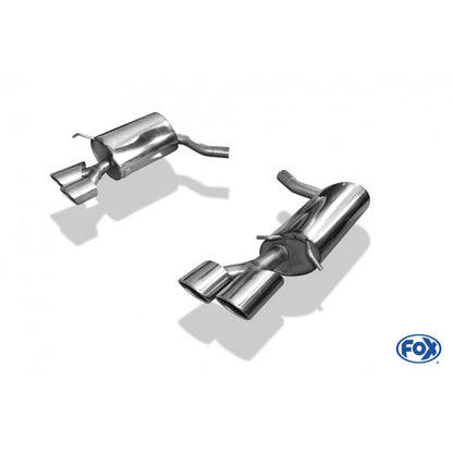 Sportschalldämpfer mit links/rechts je 2 Endrohren 115x85mm (Typ 32), inkl. (EG-) GENEHMIGUNG!