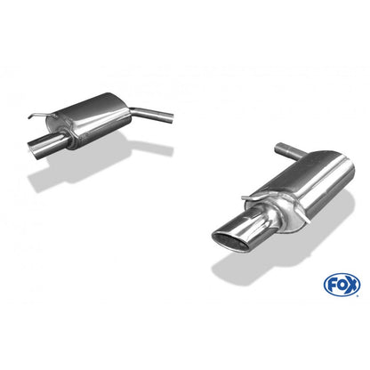 Sportschalldämpfer mit links/rechts je 1 Endrohr 115x85mm (Typ 38), inkl. (EG-) GENEHMIGUNG!