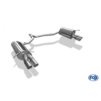 Sportschalldämpfer mit links/rechts je 2 Endrohren 70mm (Typ 16), inkl. (EG-) GENEHMIGUNG!