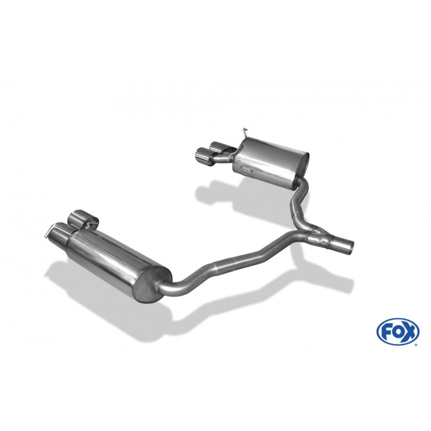 Sportschalldämpfer mit links/rechts je 2 Endrohren 115x85mm (Typ 32), inkl. (EG-) GENEHMIGUNG!