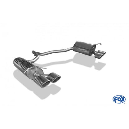 Sportschalldämpfer mit links/rechts je 2 Endrohren 115x85mm (Typ 32), inkl. (EG-) GENEHMIGUNG!