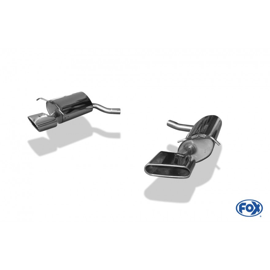 Sportschalldämpfer mit links/rechts je 1 Endrohr 220x85mm (Typ 49), inkl. (EG-) GENEHMIGUNG!